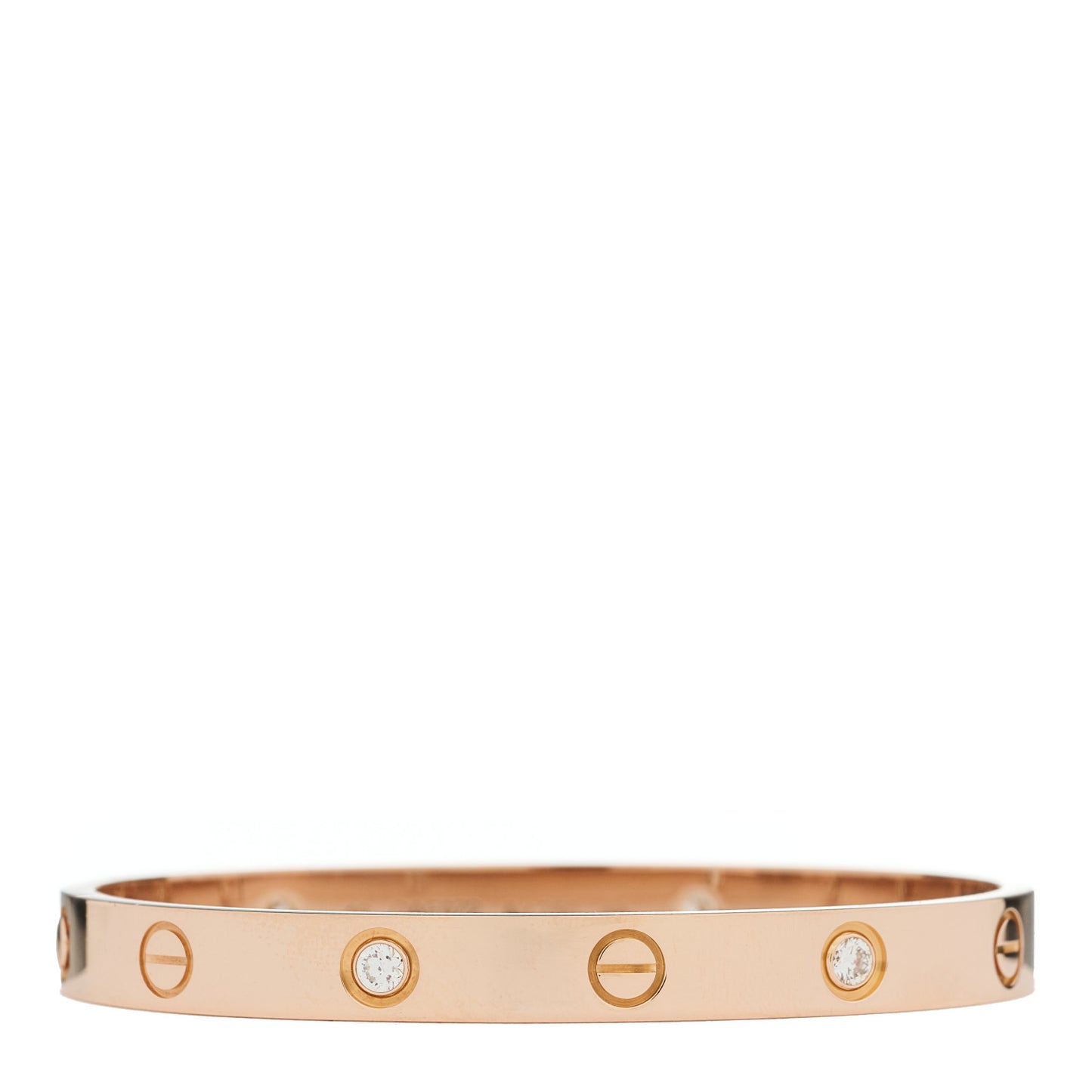 18K Pink Gold 4 Diamond LOVE Bracelet 16