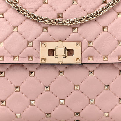 Valentino Garavani Nappa Medium Rockstud Spike Shoulder Bag Water Rose 7 of 10