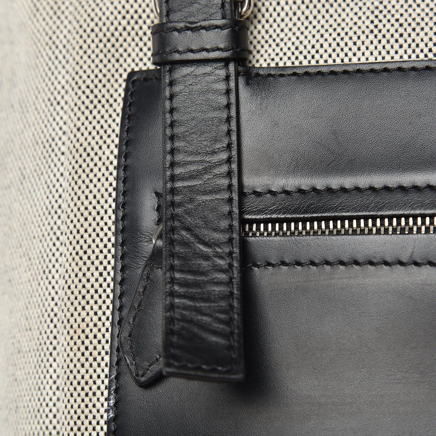 Canvas Calfskin Rider Backpack Black