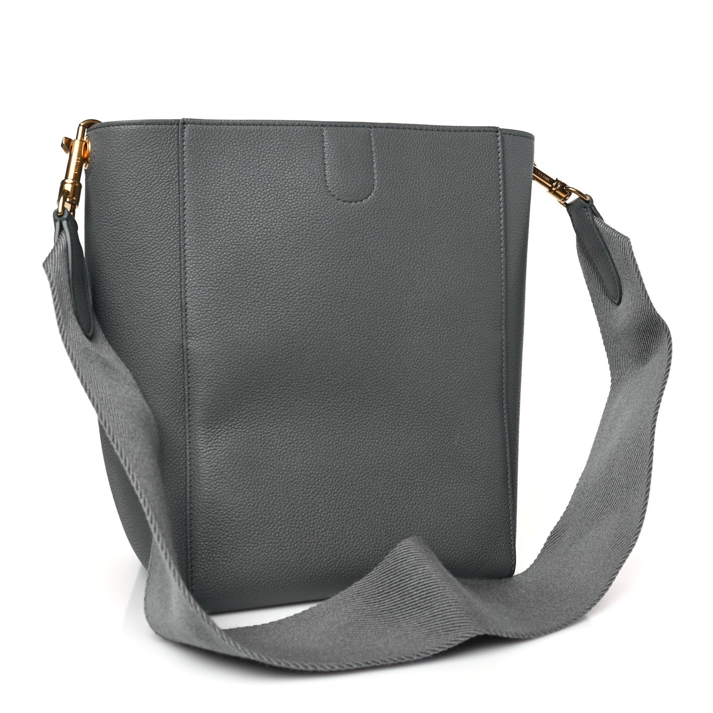 Soft Grained Calfskin Small Sangle Bucket Bag Kohl