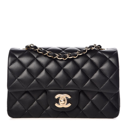 Chanel Lambskin Quilted Mini Rectangular Flap Black 1 of 10