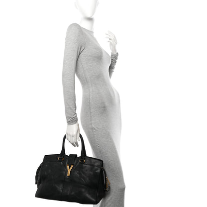 Saint Laurent Sheepskin Medium Cabas ChYc Black 2 of 13
