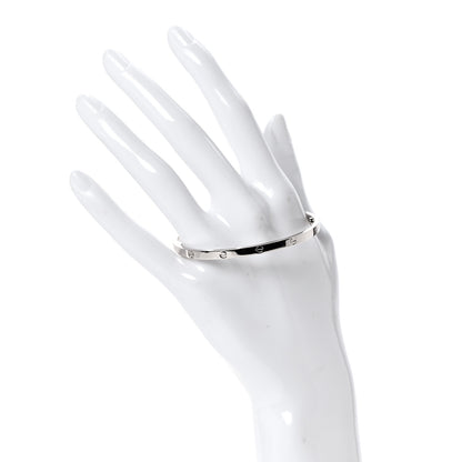 Cartier 18K White Gold Small LOVE Bracelet 17 2 of 5