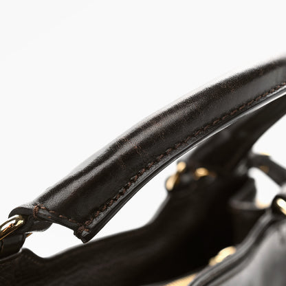 Burberry Bridle Calfskin Hepburn Satchel Brown 12 of 12