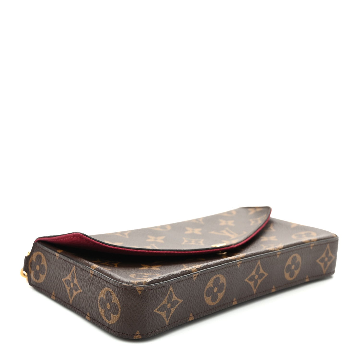 Louis Vuitton Monogram Pochette Felicie Chain Wallet Fuchsia 5 of 12