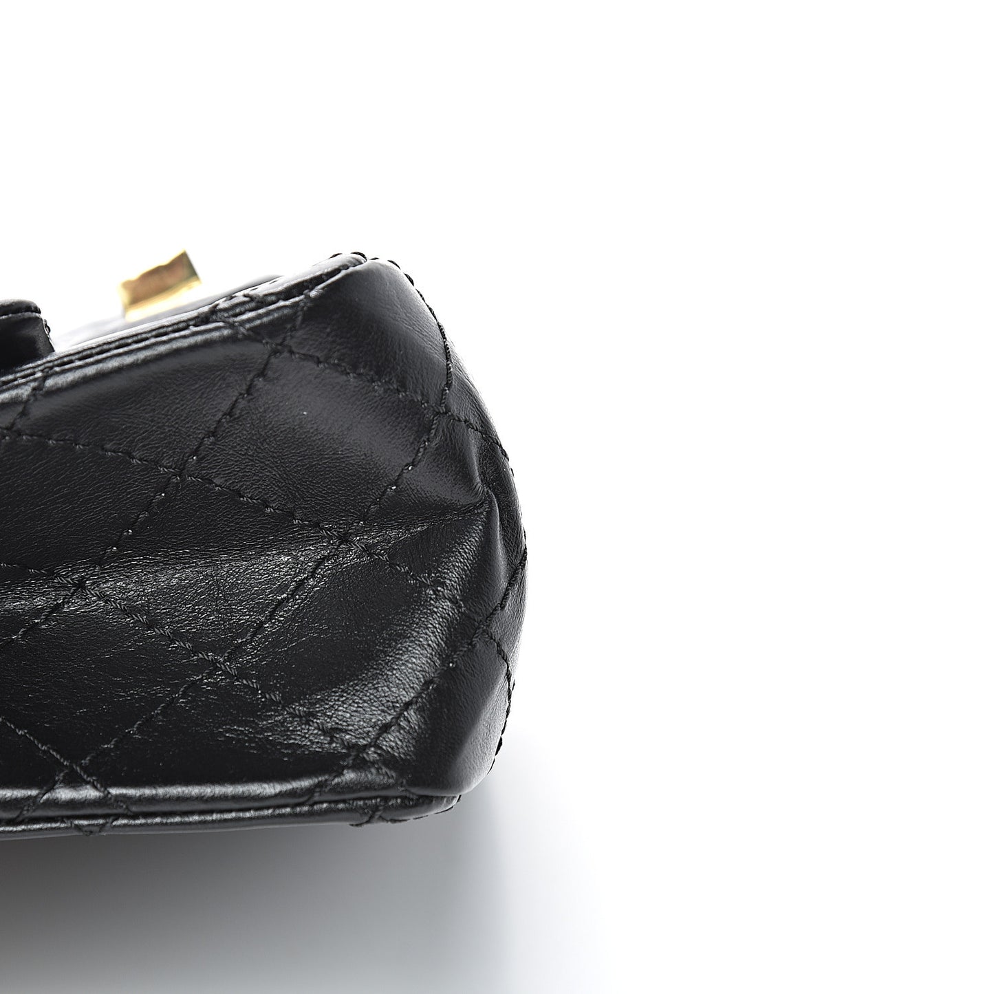 Aged Calfskin Quilted 2.55 Reissue Mini Flap Black