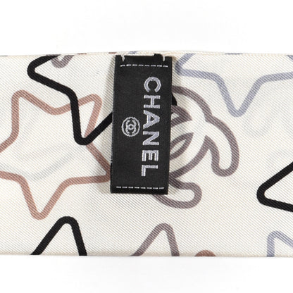 Chanel Silk CC Slim Bandeau Scarf White Multicolor 3 of 3