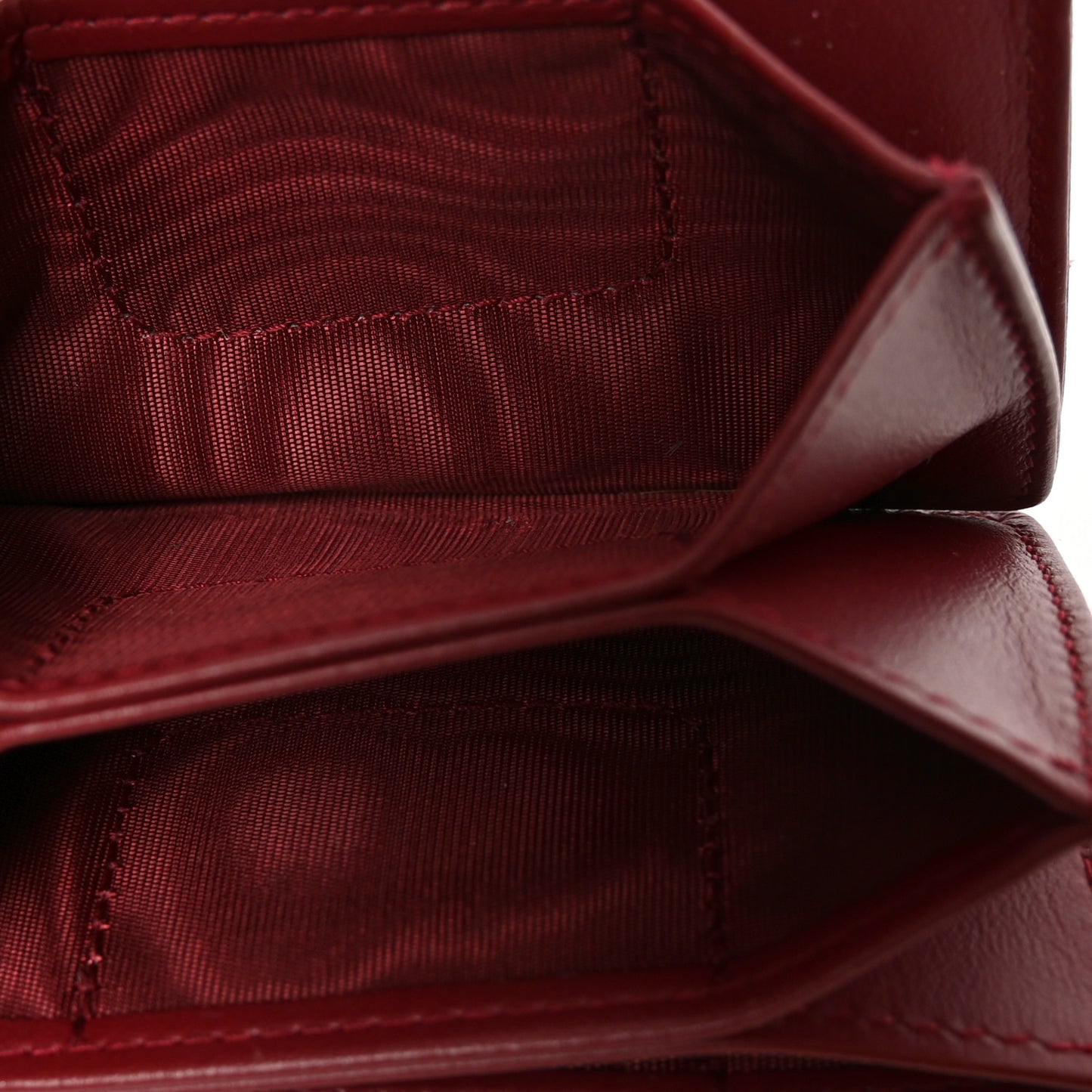 Patent Cannage Lady Dior 5-Gusset Card Holder Scarlet