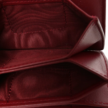 Christian Dior Patent Cannage Lady Dior 5-Gusset Card Holder Scarlet 5 of 8