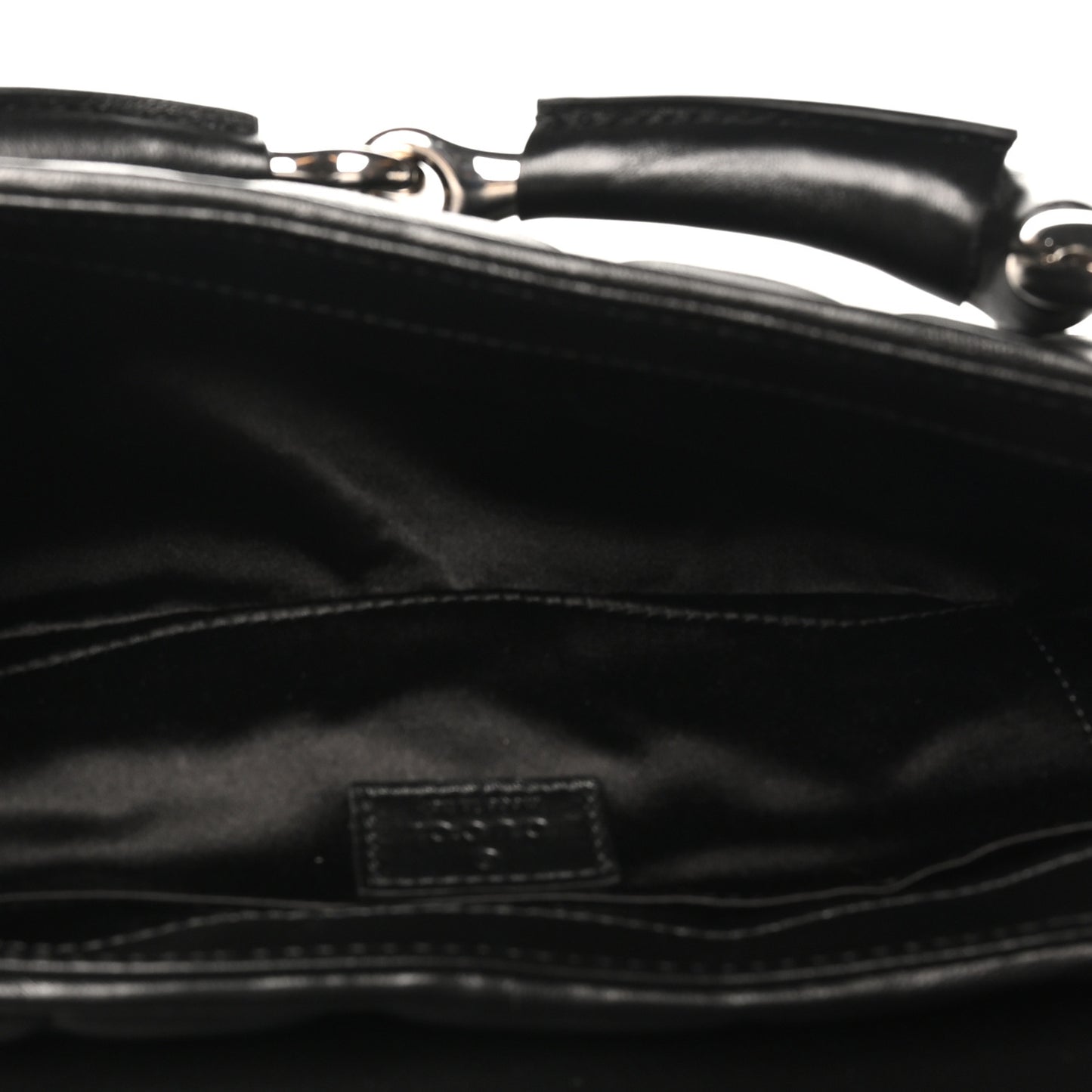 Nappa Vertical Matelasse Medium Maxi Horsebit Chain Shoulder Bag Black
