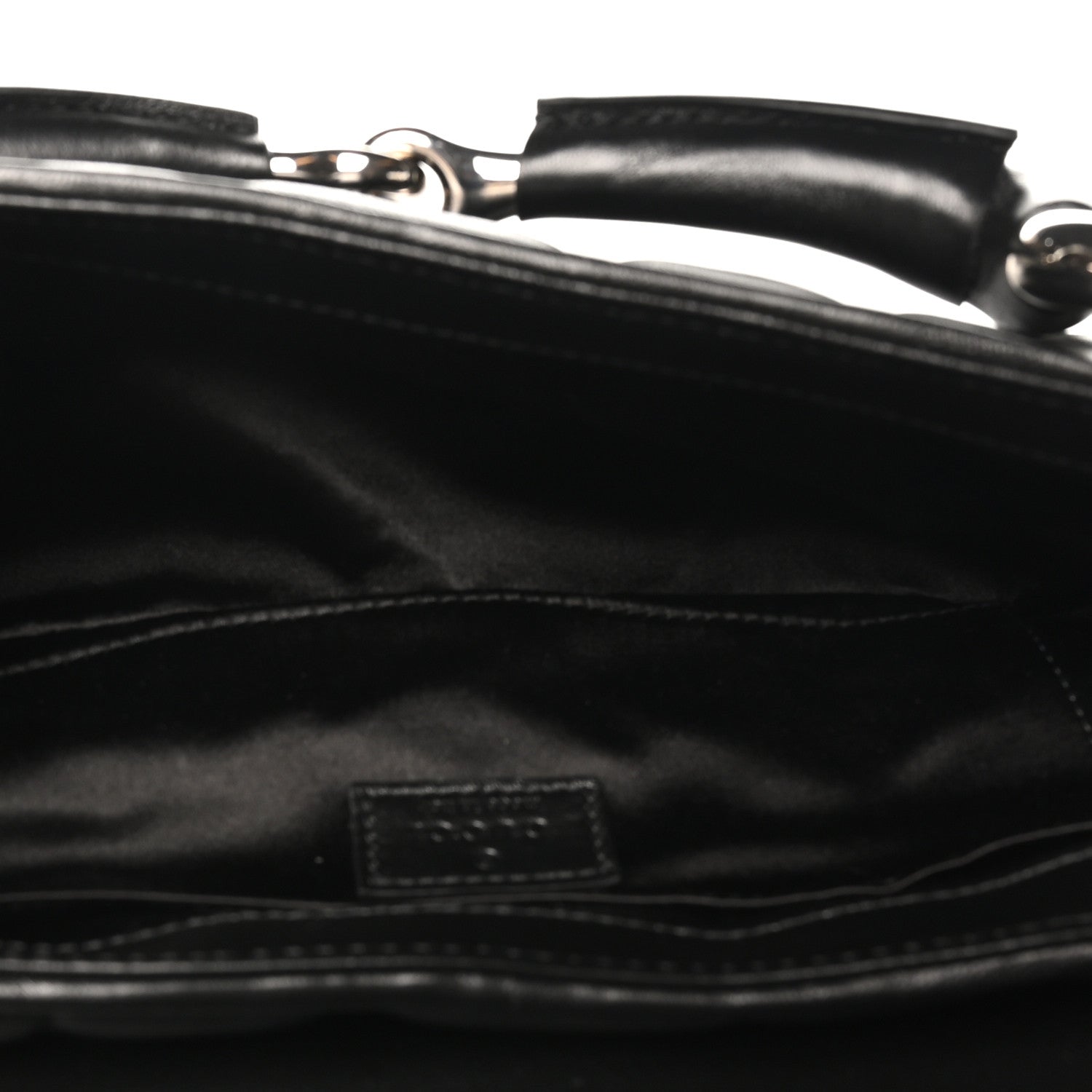 Gucci Nappa Vertical Matelasse Medium Maxi Horsebit Chain Shoulder Bag Black 5 of 11