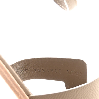 Hermes Epsom Santorini Sandals 37 Etoupe 8 of 9