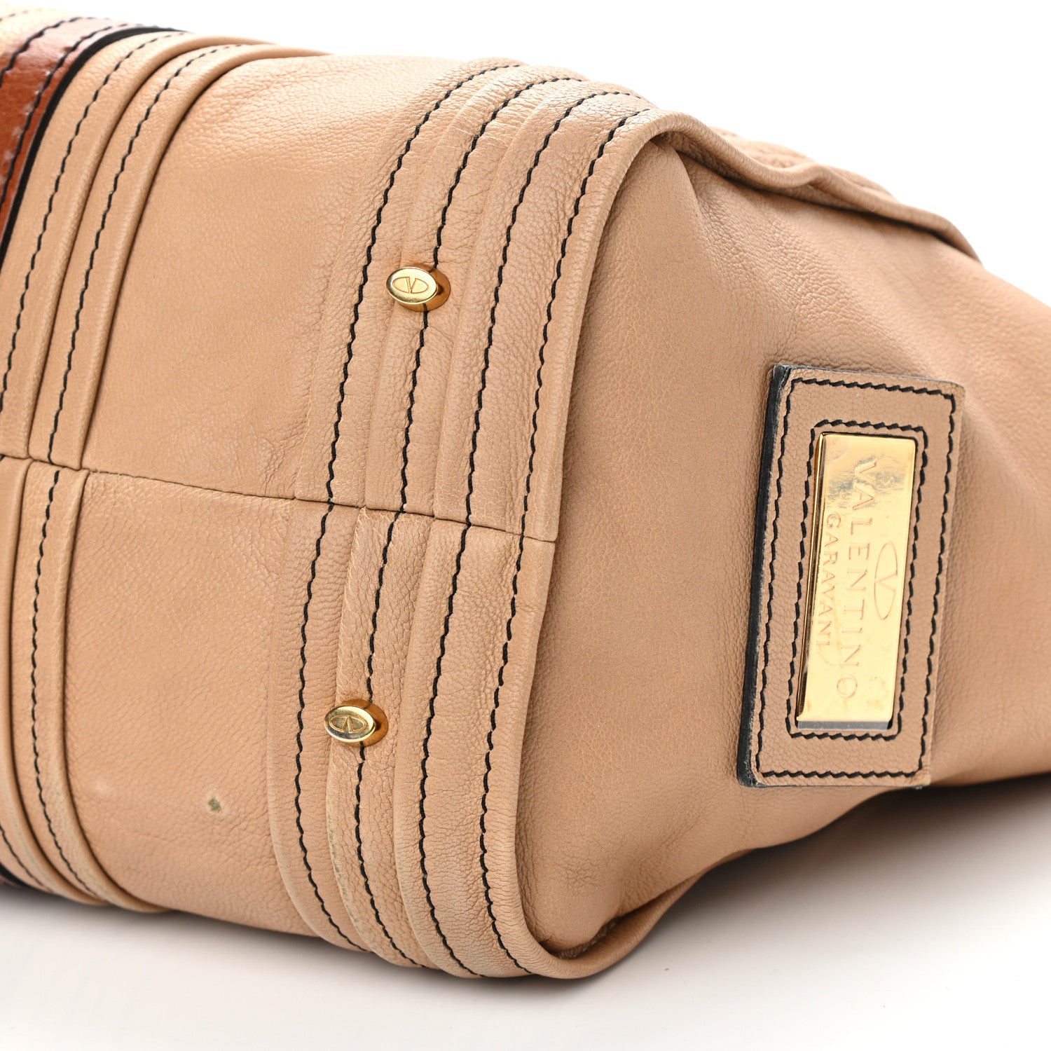 Valentino Garavani Nappa Bow Tote Beige Camel 9 of 13