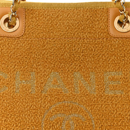 Chanel Lurex Canvas Small Deauville Tote Yellow 8 of 10