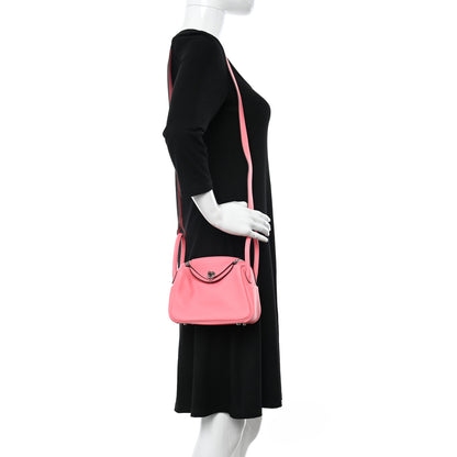 Hermes Swift Mini Lindy 20 Rose Ete 2 of 12
