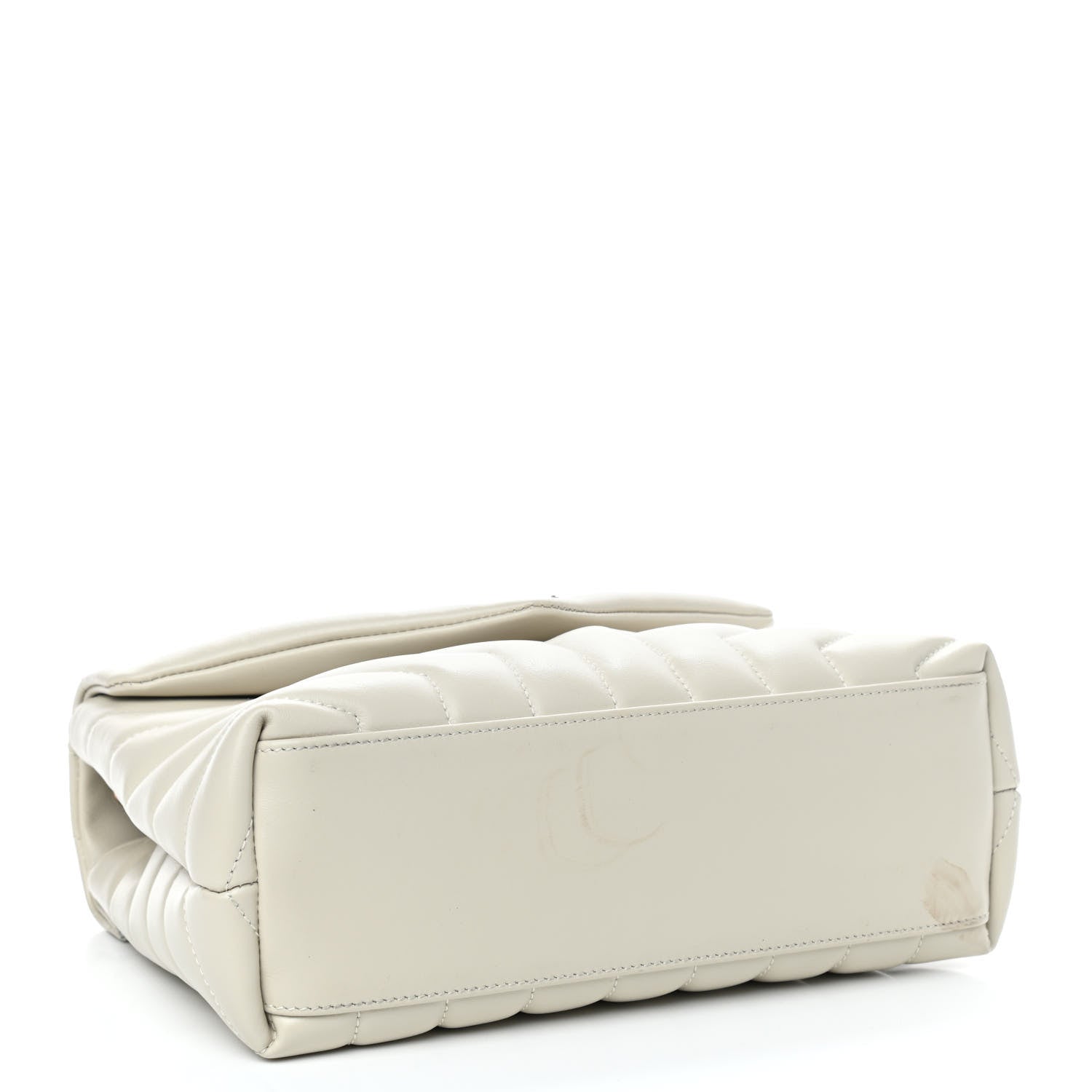 Saint Laurent Calfskin Y Quilted Monogram Small Loulou Chain Satchel Ivory 4 of 12