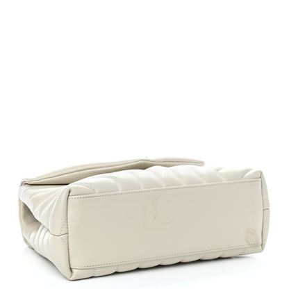 Saint Laurent Calfskin Y Quilted Monogram Small Loulou Chain Satchel Ivory 4 of 12