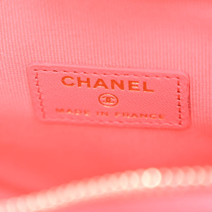 Chanel Lambskin Quilted CC In Love Heart Clutch With Chain Pink 6 of 9