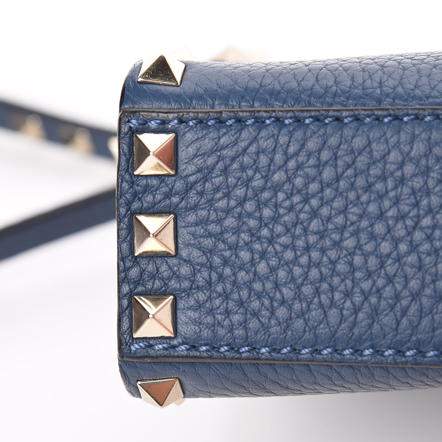 Valentino Garavani Pebbled Calfskin Medium Rockstud Flip Lock Crossbody Bag Peacock 11 of 11