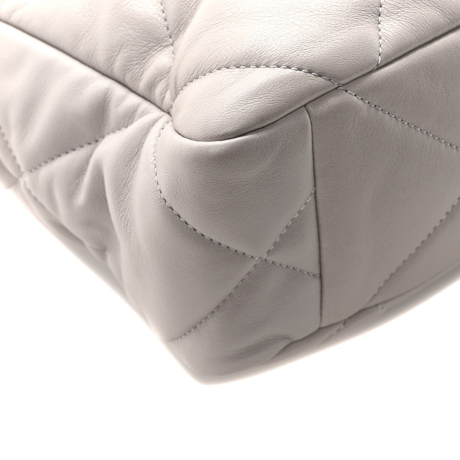 Chanel Lambskin Quilted Chanel 19 Shopping Bag Grey 9 of 10