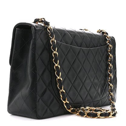 Chanel Lambskin Quilted XL Jumbo Single Flap Black 3 of 11
