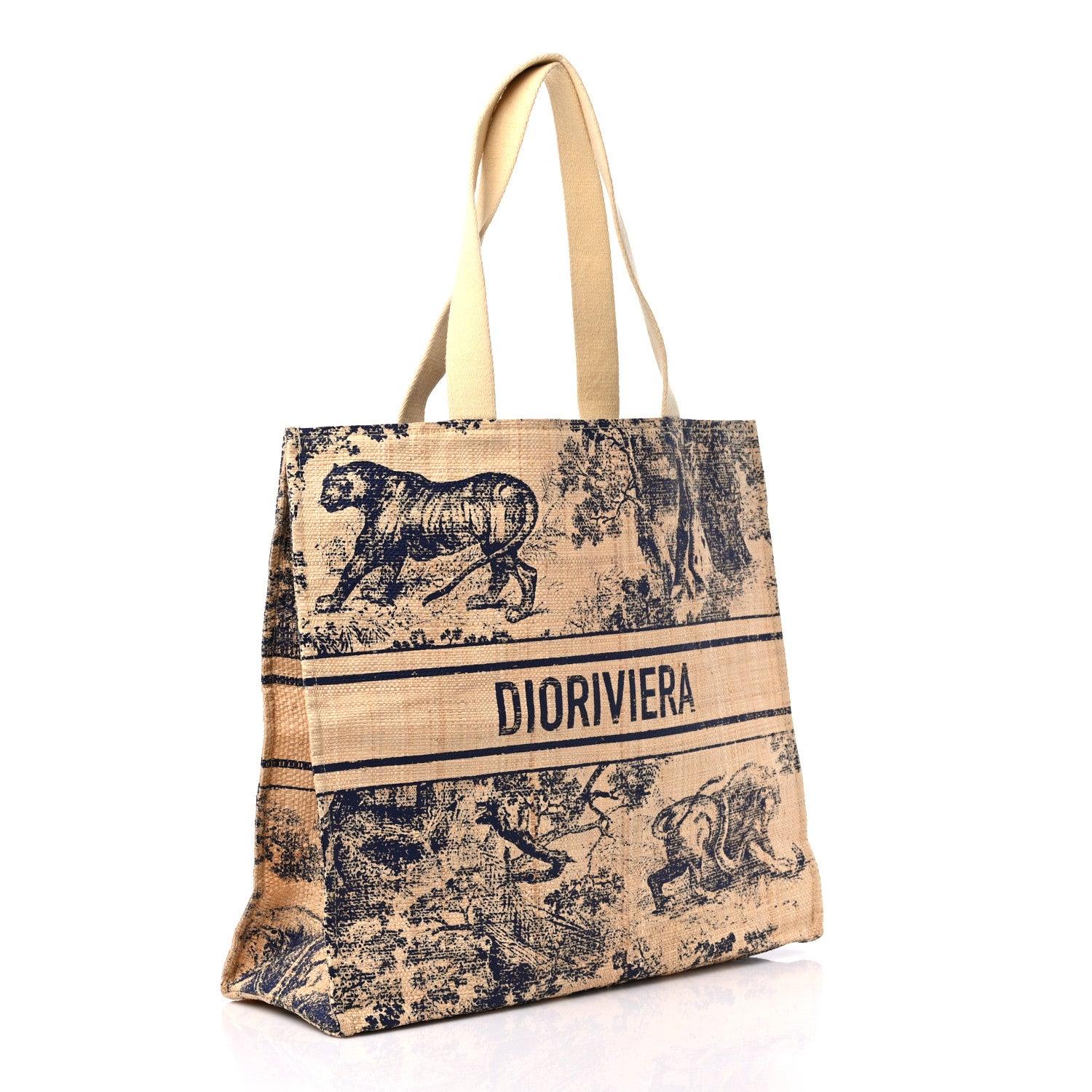 Christian Dior Straw Dioriviera Tote Beige 3 of 7