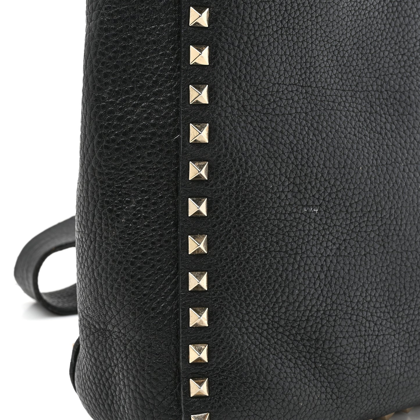 Pebbled Calfskin Small Rockstud Flip-Lock Messenger Bag Black