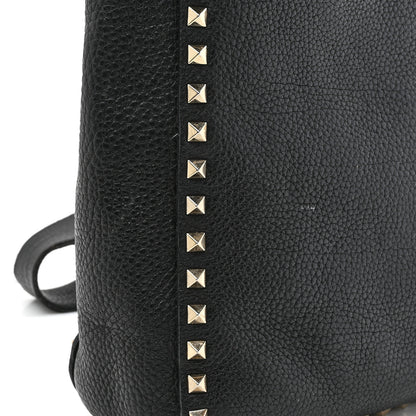Valentino Garavani Pebbled Calfskin Small Rockstud Flip-Lock Messenger Bag Black 17 of 17