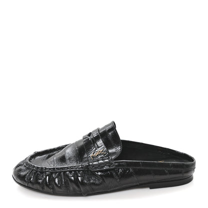 Saint Laurent Radiance Calfskin Le Loafer Penny Slippers 40 Black 1 of 9