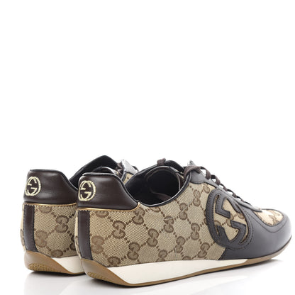 Gucci Monogram Nappa Interlocking G Sneakers 39.5 Beige Ebony Cocoa 4 of 11