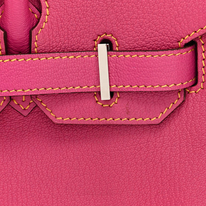 Hermes Chevre Mysore Horseshoe Birkin 30 Rose Shocking Rose Confetti 11 of 11