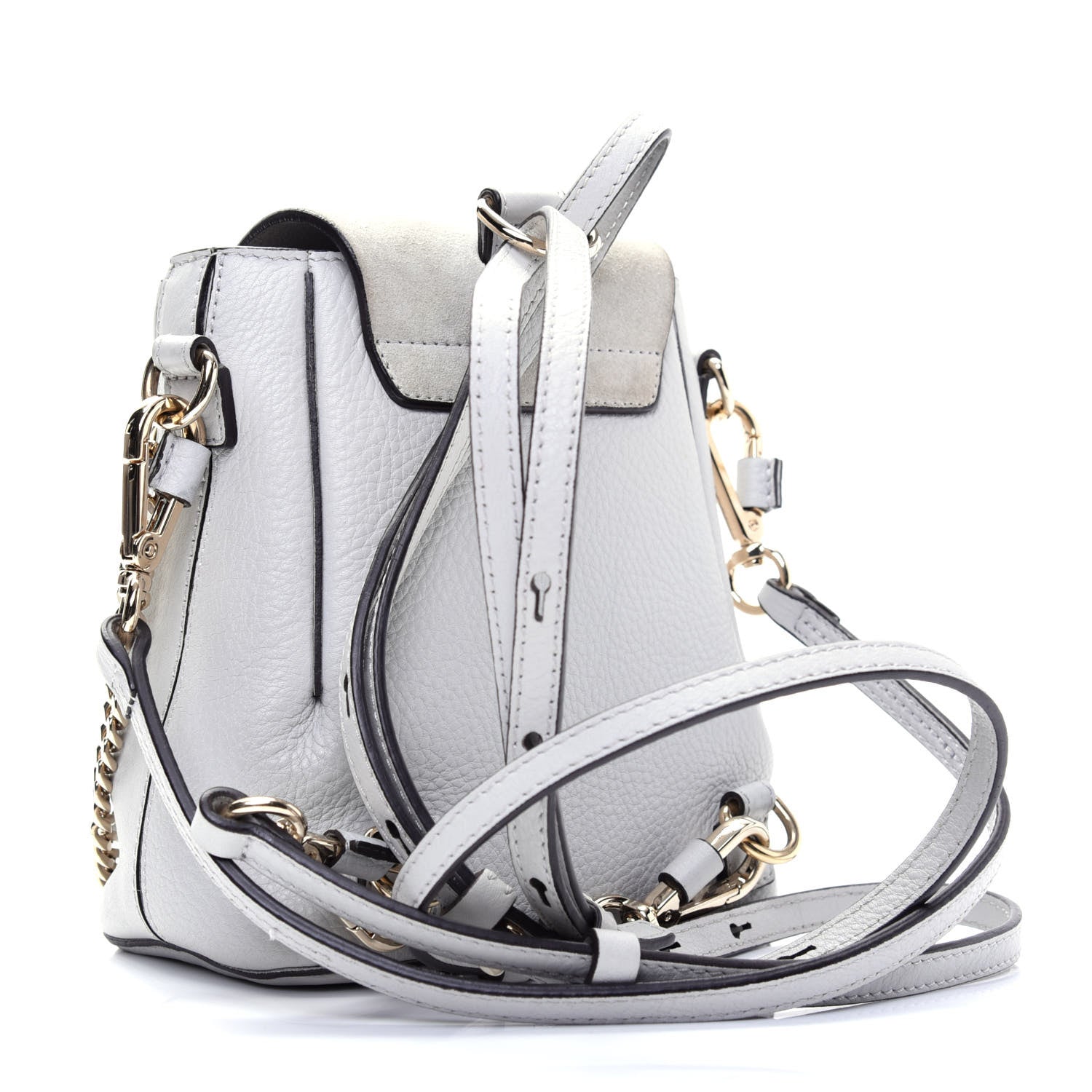 Chloe Suede Calfskin Mini Faye Backpack Airy Grey 3 of 20
