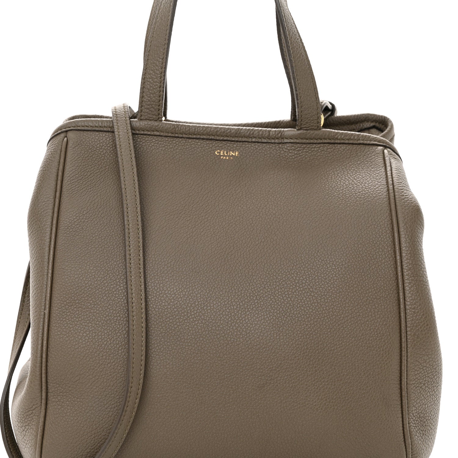 Celine Grained Calfskin Small Folded Cabas Taupe 8 of 14