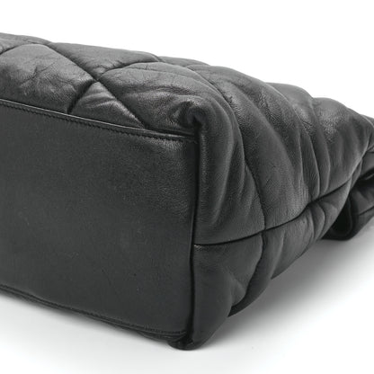 Saint Laurent Lambskin Quilted Monogram Monochrome Medium Loulou Puffer Chain Satchel Black 12 of 12