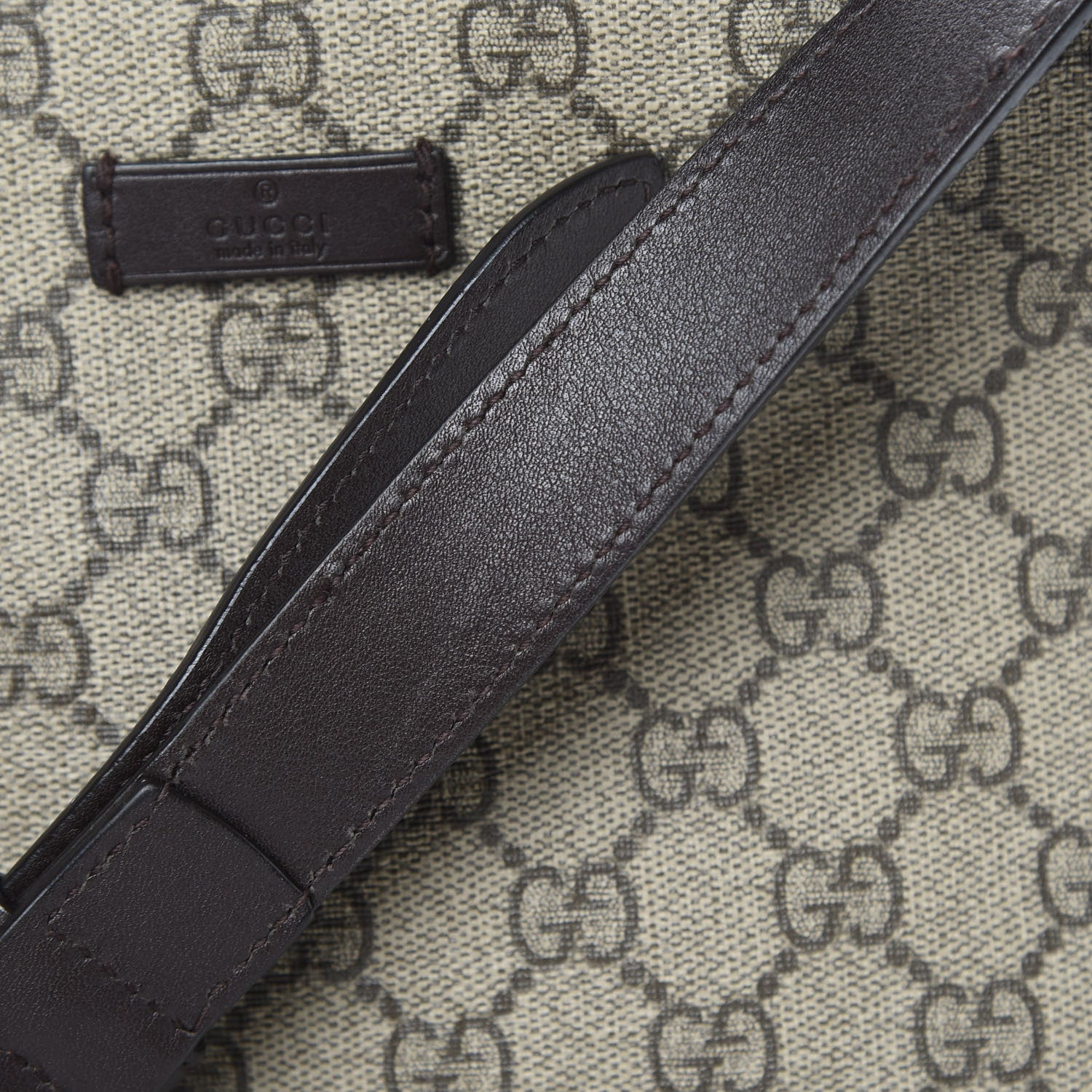 Gucci GG Plus Monogram Medium Flat Messenger Bag Dark Brown 16 of 16