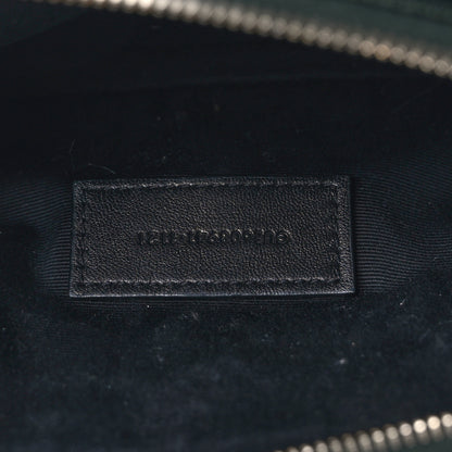 Saint Laurent Grained Lambskin Quilted Mini Becky Double Zip Bag Dark Green 6 of 11