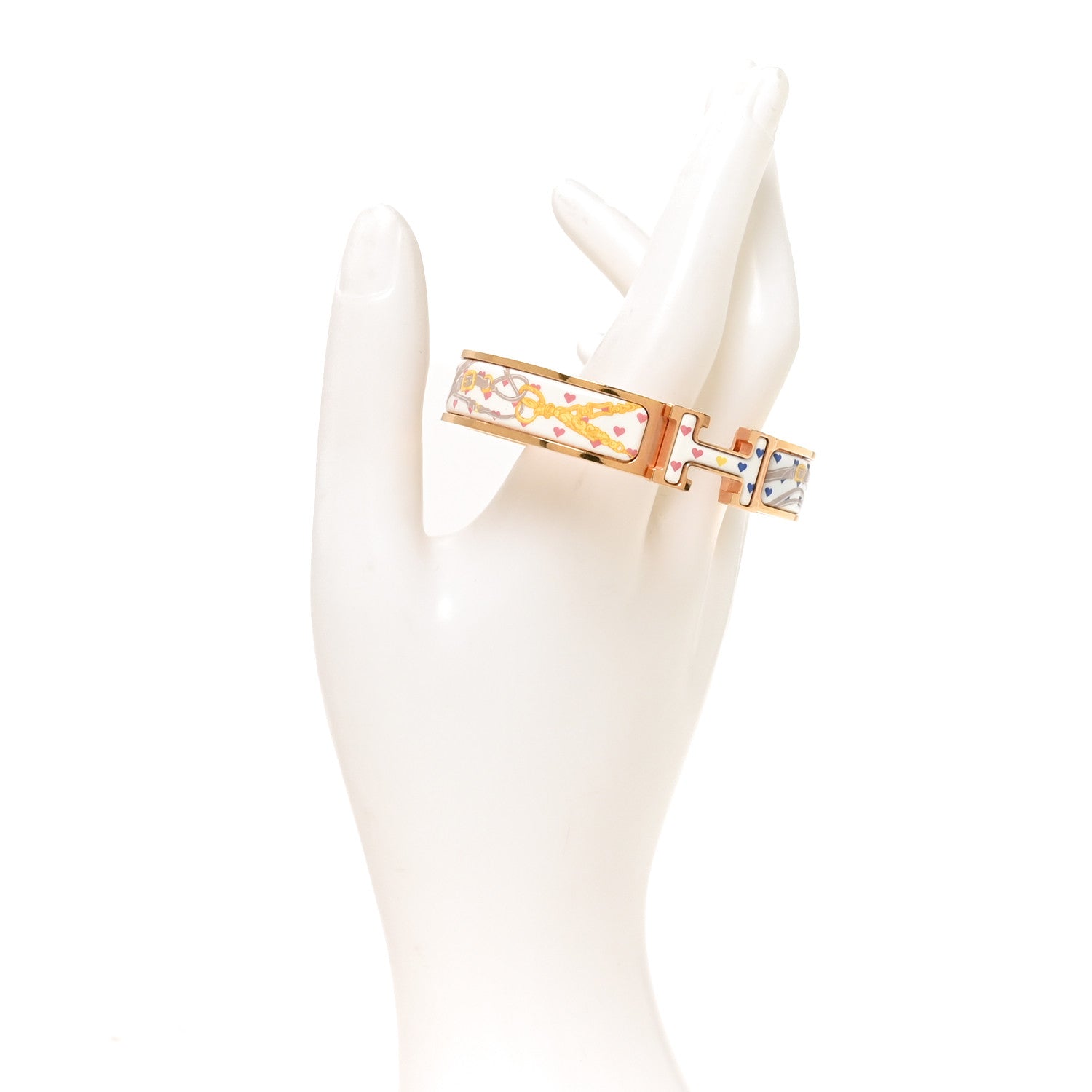 Hermes Enamel Narrow Print Brides de Gala Love Clic Clac H Bracelet PM Confettis 2 of 5