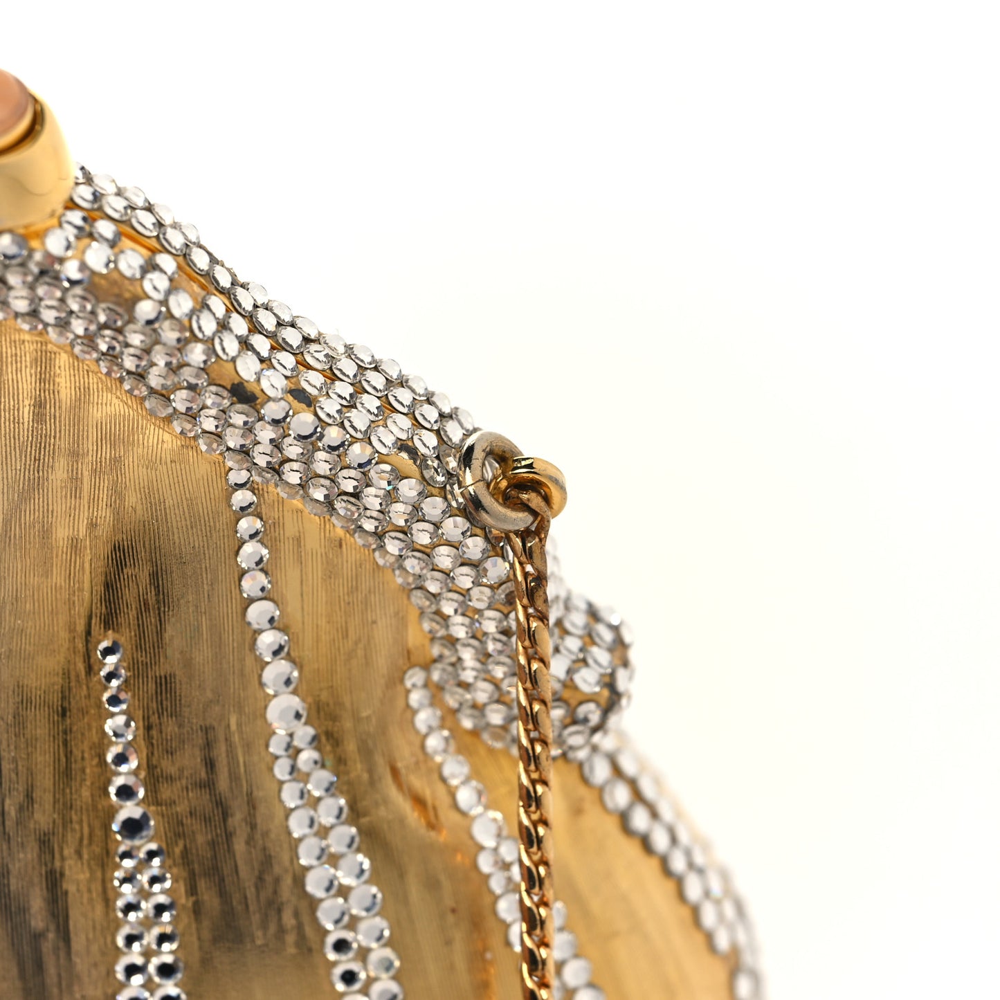 Swarovski Crystal Chatelaine Minaudiere Gold