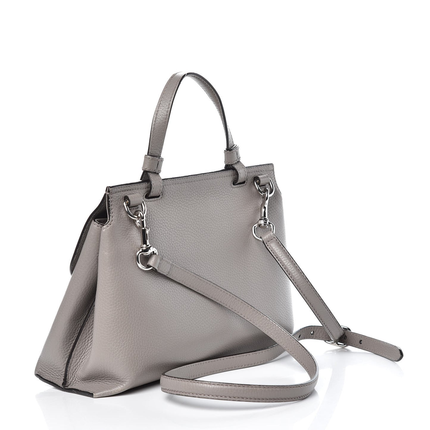 Cellarius Calfskin Small Bamboo Daily Top Handle Bag Storm Grey