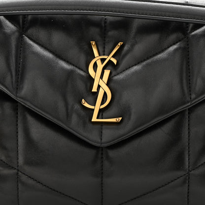 Saint Laurent Lambskin Quilted Small Loulou Puffer Monogram Chain Tote Black 8 of 12