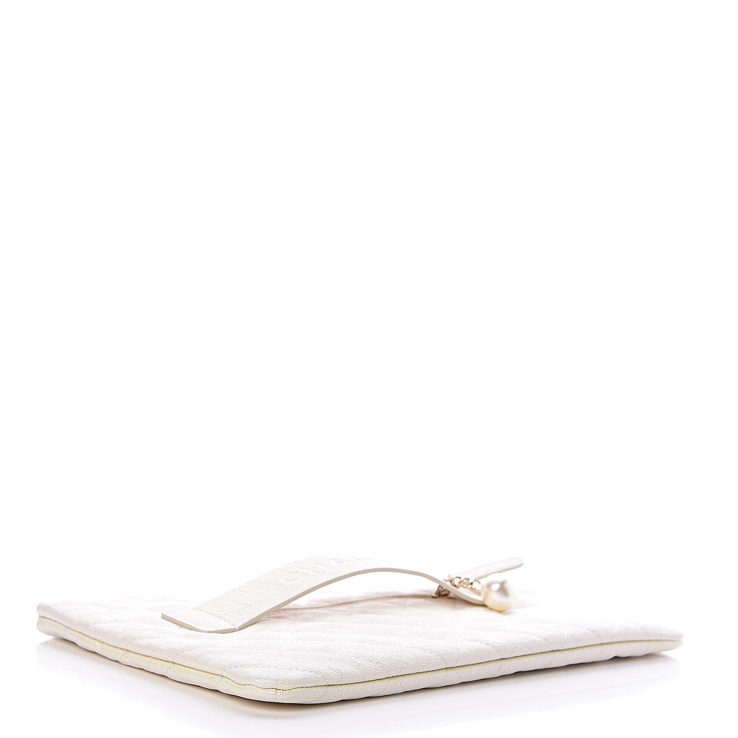 Chanel Iridescent Caviar Medium Night by the C Pouch Clutch White 4 of 8