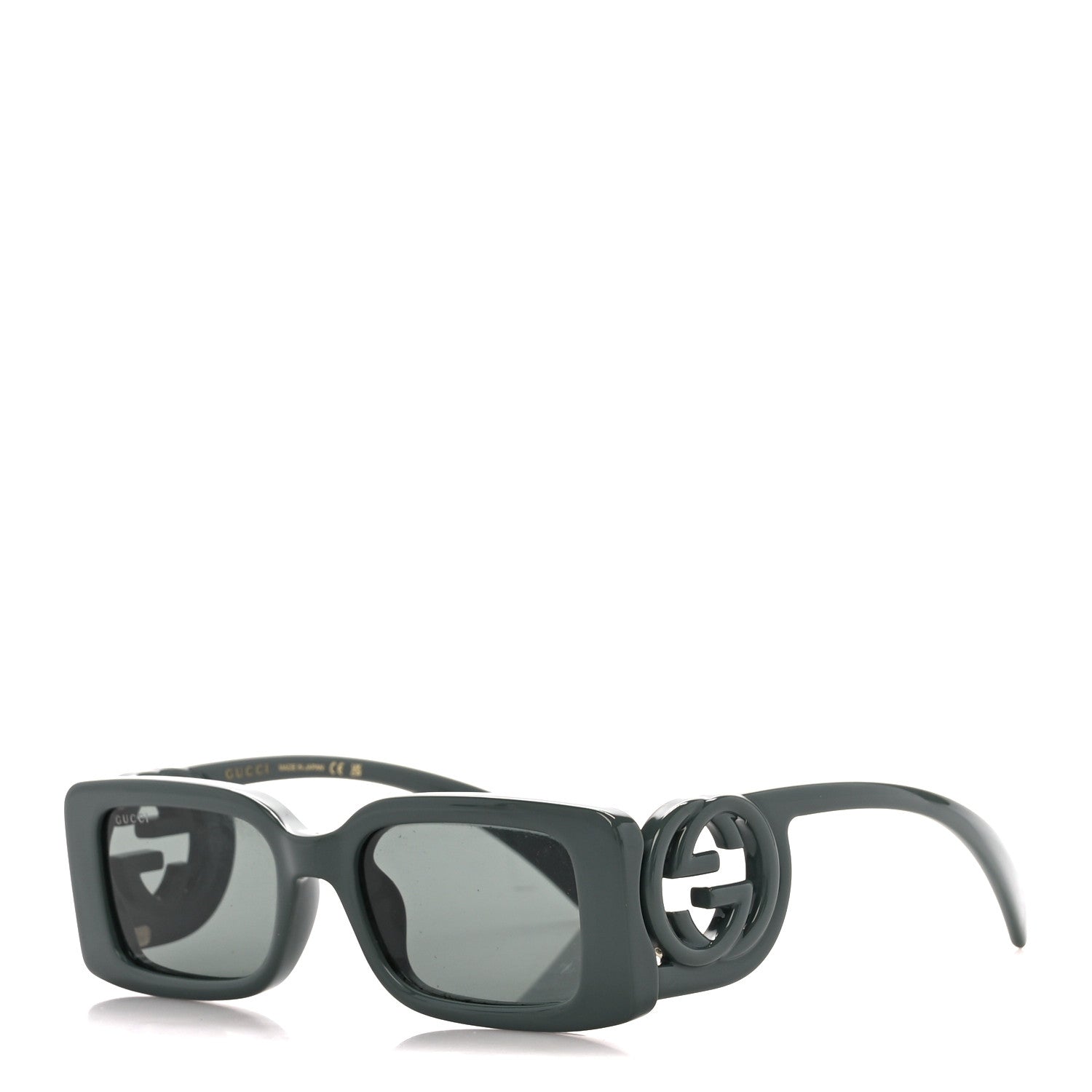 Gucci Acetate Rectangle Frame Sunglasses GG1325S Dark Grey 1 of 9