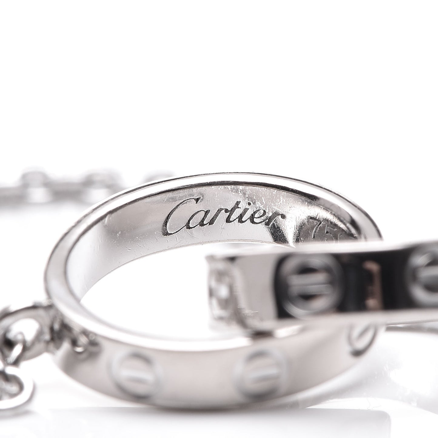 18K White Gold Interlocking LOVE Bracelet