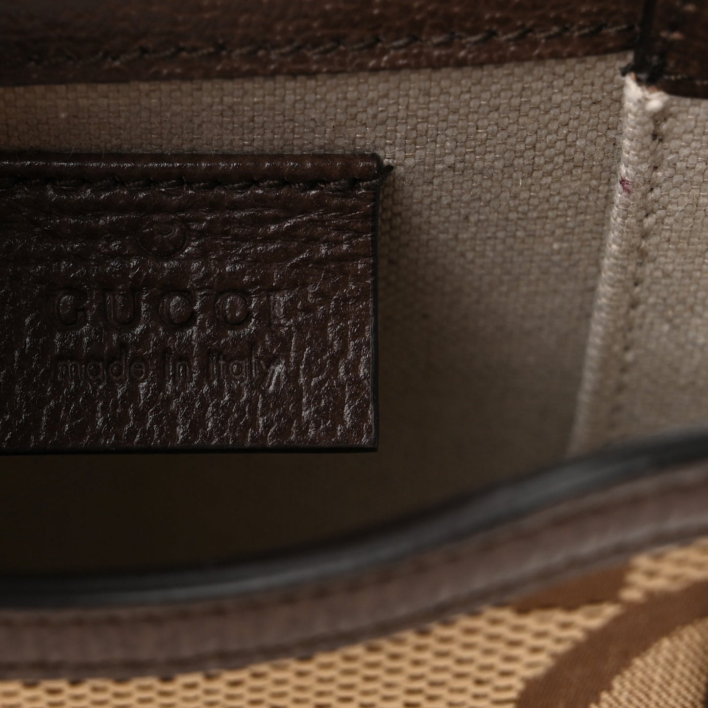 Monogram Jumbo GG Textured Dollar Calfskin Mini Horsebit 1955 Crossbody Bag Camel Ebony New Acero