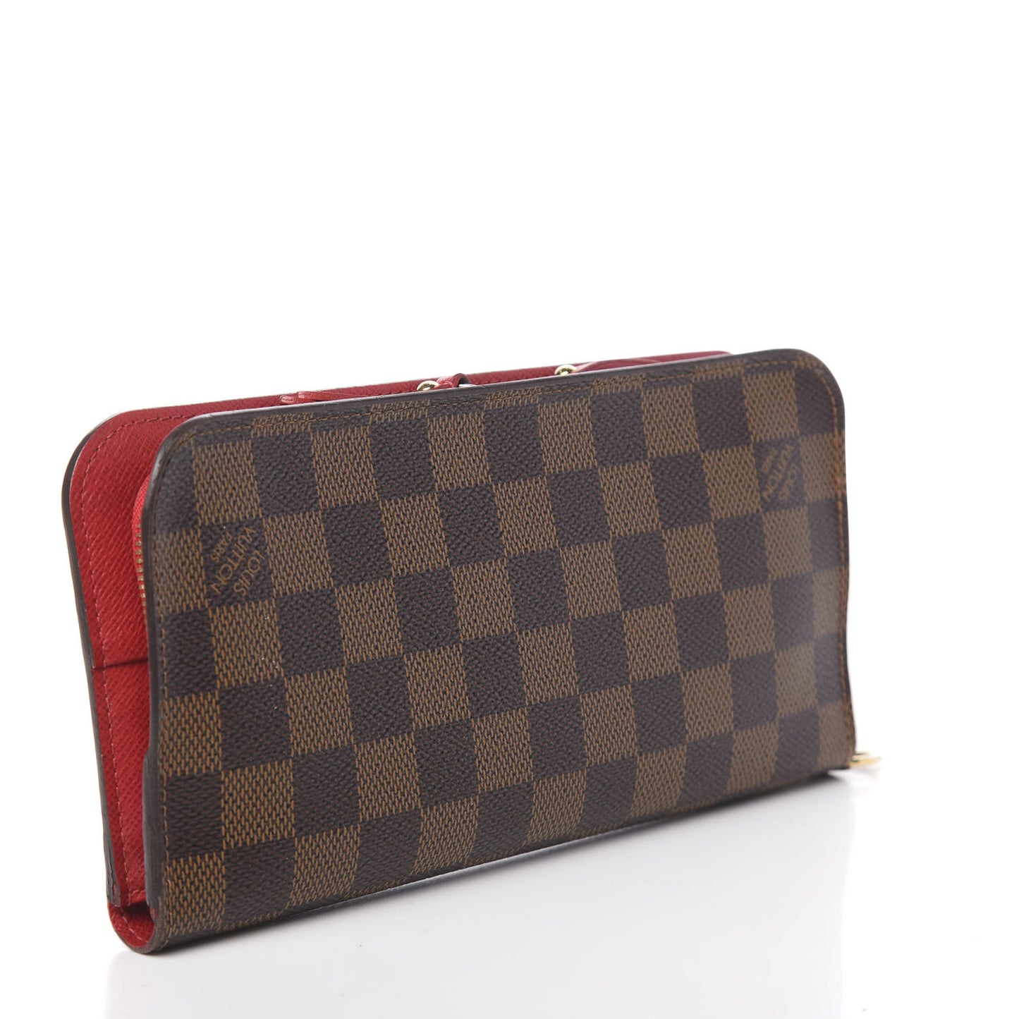 Damier Ebene Insolite Wallet Rouge