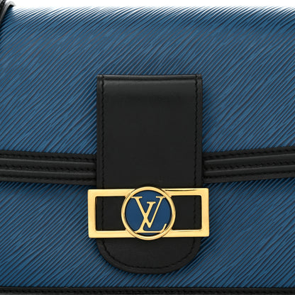 Louis Vuitton Epi Dauphine MM Blue Black 8 of 10