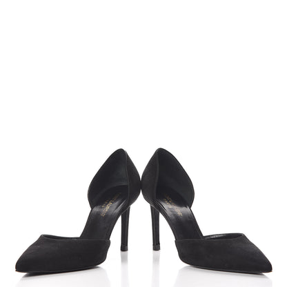 Saint Laurent Kid Scamosciato Classic Paris 80 Skinny Pumps 37.5 Black 6 of 14
