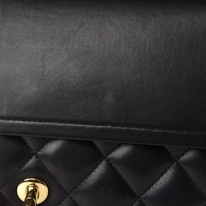 Chanel Lambskin Quilted Jumbo Double Flap Black 11 of 16