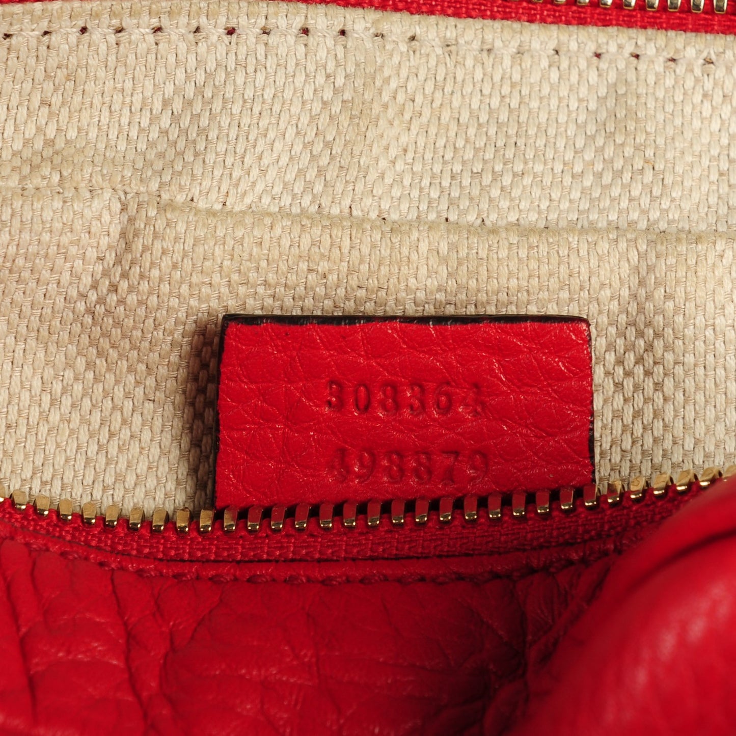 Pebbled Calfskin Small Soho Disco Bag Tabasco Red