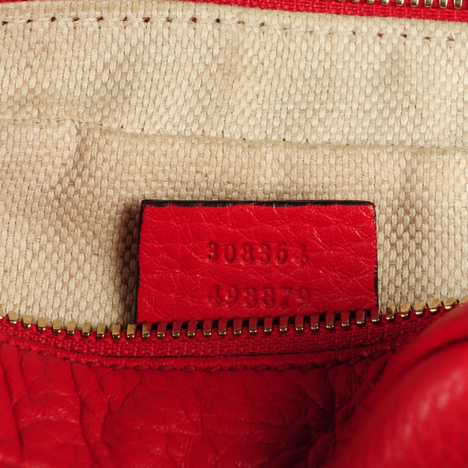 Gucci Pebbled Calfskin Small Soho Disco Bag Tabasco Red 7 of 9